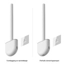 Veggmontert rund silikon toalettbørste