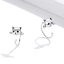 Sterling sølv katteøreringer