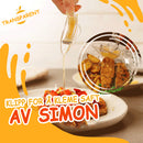 Manuell gjennomsiktig juicer i form av en liten fugl