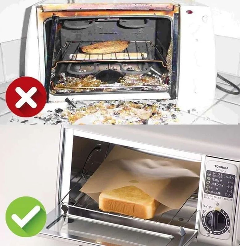 Gjenbrukbar non-stick toastpose (5 stk)