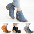 Ankelstøvler med tykk hæl for kvinner