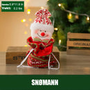 Strikket dukkegavepose til jul