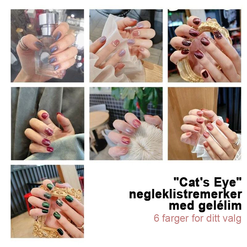 "Cat's Eye" negleklistremerker med gelélim