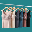 2 i 1 varm vest med brystputer